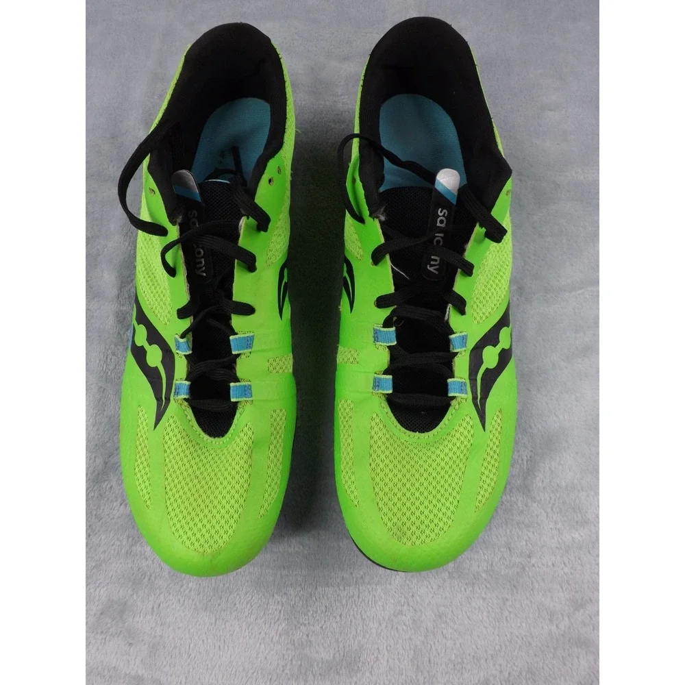 Saucony Vendetta 3 Racing/Running/Track Shoes Men's Size 8.5‎ Green/Black/Blue - Picture 7 of 16
